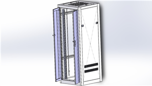 Solidworks机械钣金机架组件机柜三维模型