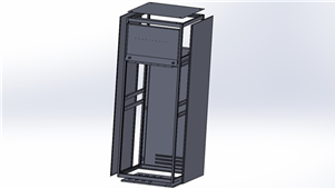 Solidworks机械钣金箱型固定柜三维模型
