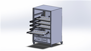 Solidworks机械钣金自动烧烤柜三维模型