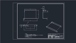 AutoCAD机械硬盘支架装配图纸