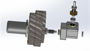 非标模型-涡轮蜗杆减速机3D模型