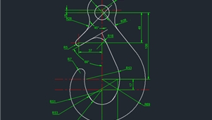 CAD机械图纸绘图练习吊钩