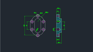 CAD机械图纸绘图练习泵盖