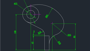 CAD机械图纸绘图练习连杆