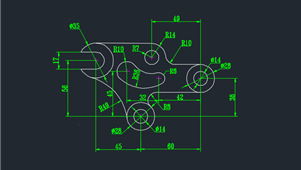 CAD机械图纸绘图练习锁钩
