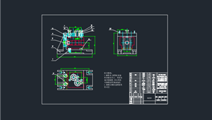 CAD机械图纸阀体夹具装配图