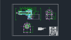 CAD机械图纸齿轮箱装配图