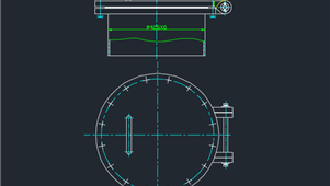 CAD机械图纸人孔图集人孔(衬面)HG21516-95回转盖板式平焊法兰人孔A-400-0.6