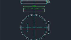 CAD机械图纸人孔图集人孔(衬面)HG21516-95回转盖板式平焊法兰人孔A-450-0.6