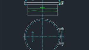 CAD机械图纸人孔图集人孔(衬面)HG21516-95回转盖板式平焊法兰人孔A-500-0.6