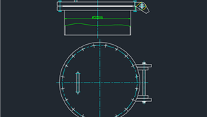 CAD机械图纸人孔图集人孔(衬面)HG21516-95回转盖板式平焊法兰人孔B-500-0.6