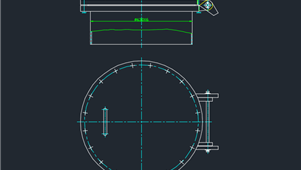 CAD机械图纸人孔图集人孔(衬面)HG21516-95回转盖板式平焊法兰人孔B-600-0.6