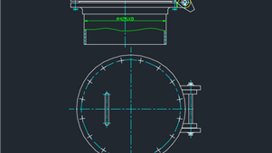 CAD机械图纸人孔图集人孔(衬面)HG21517-95回转盖带颈平焊法兰人孔B-MFM-400-1.0