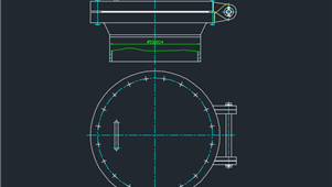CAD机械图纸人孔图集人孔(衬面)HG21518-95回转盖带颈对焊法兰人孔A-RF-500-4.0