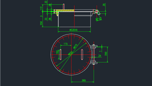 CAD机械图纸人孔图集人孔(衬面)HG21596-99回转盖不锈钢法兰人孔RF500-1.0