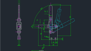 CAD机械图纸夹钳B3A