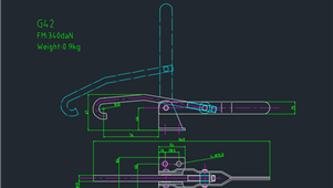 CAD机械图纸夹钳G42