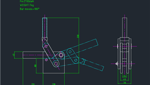 CAD机械图纸夹钳J3