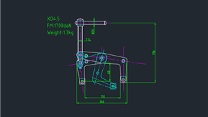 CAD机械图纸夹钳XD4.5