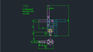 CAD机械图纸夹钳Y0C