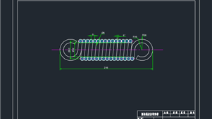 CAD机械图纸弹簧类零件圆柱螺旋拉伸弹簧