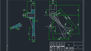 CAD机械图纸叉架与连杆类拨叉