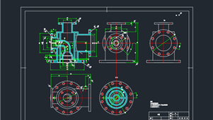 CAD机械图纸管子和阀体四通（1）