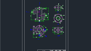 CAD机械图纸管子和阀体四通（2）
