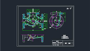 CAD机械图纸管子和阀体阀体（3）