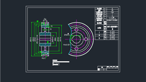 CAD机械图纸蜗轮蜗杆类蜗轮（2）