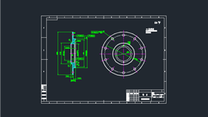 CAD机械图纸盘盖类零件端盖（2）