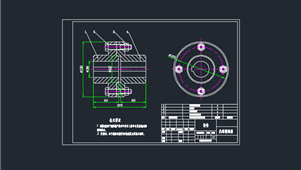CAD机械图纸盘盖类零件联轴器
