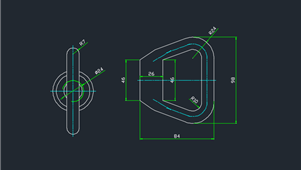 CAD机械图纸标准件螺母-环形螺母（M24）