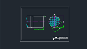 CAD机械图纸螺纹、滚花和花键类外花键