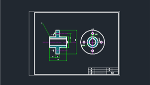 CAD机械图纸轴和垫圈类轴套