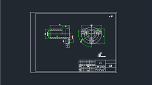 CAD机械图纸轴承与支座类基座