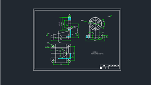 CAD机械图纸轴承与支座类支架
